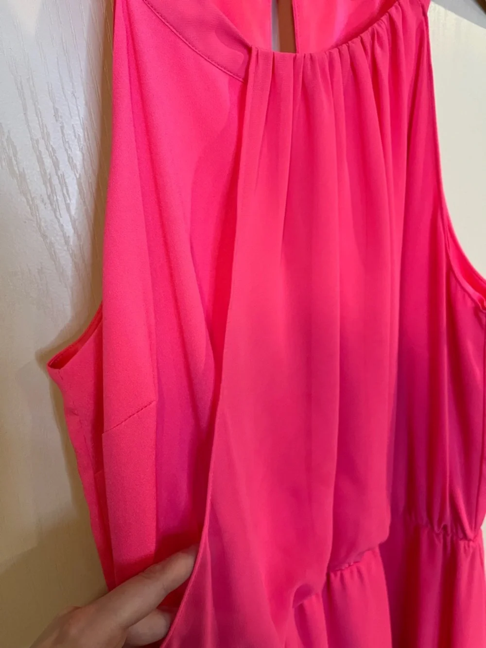 Women's Sleeveless Pink Halter Dress - Gianni Bini - Picture 3 of 7